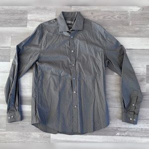 Michael Kors | Men's Gray Slim Fit Long Sleeve Button Down Shirt | Size L